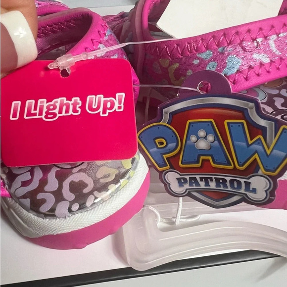 Nickelodeon Paw Patrol Toddler Girls Ankle Strap Light Up Sandals Size 7 Pink - Picture 4 of 6